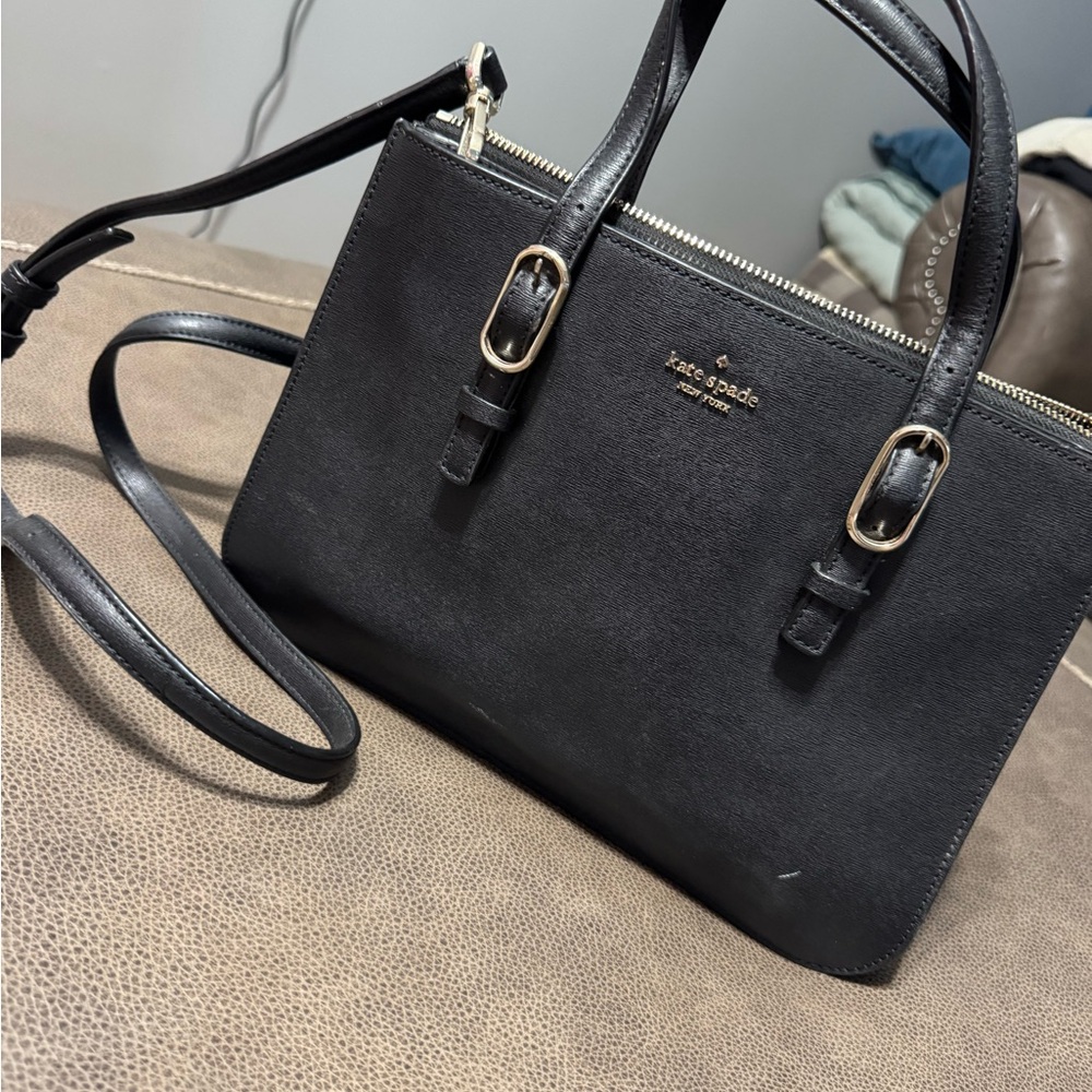 Kate Spade Black Crossbody Bag with Gold Accents